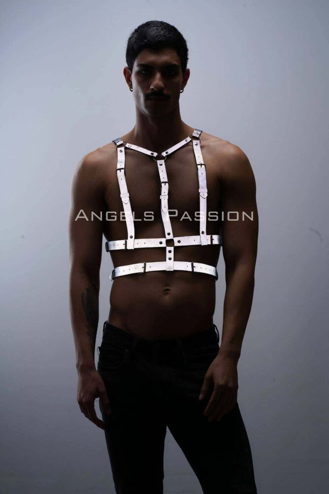 Reflective Chest Harness for Clubwear - 1