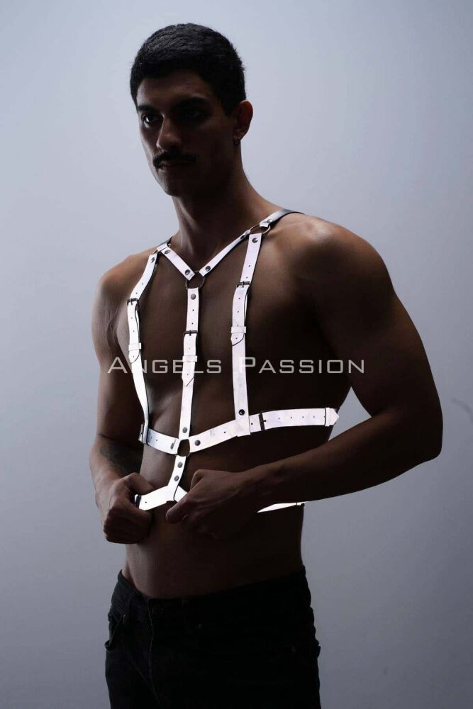 Reflective Chest Harness for Clubwear - 4