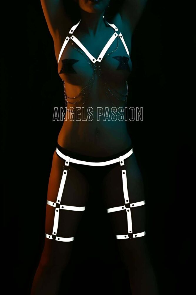 Reflective Garter Harness Set for Dance Dresses - 1