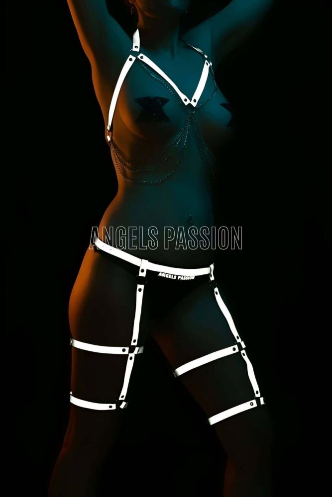 Reflective Garter Harness Set for Dance Dresses - 4