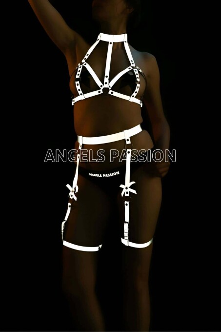 Reflective Garter Set Glowing in the Dark for Night Wear - 1