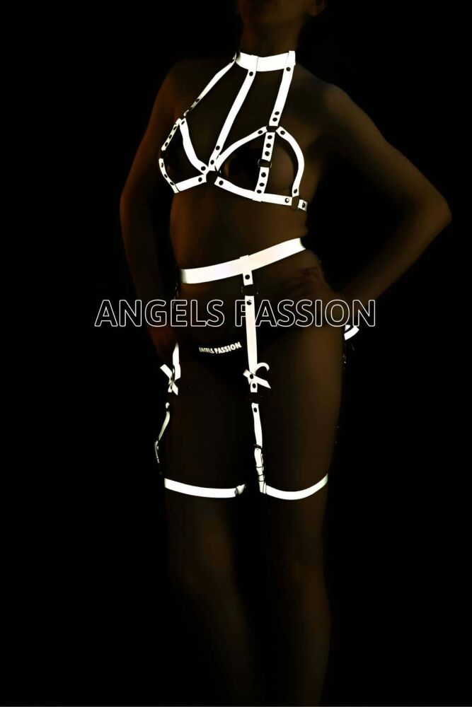 Reflective Garter Set Glowing in the Dark for Night Wear - 3