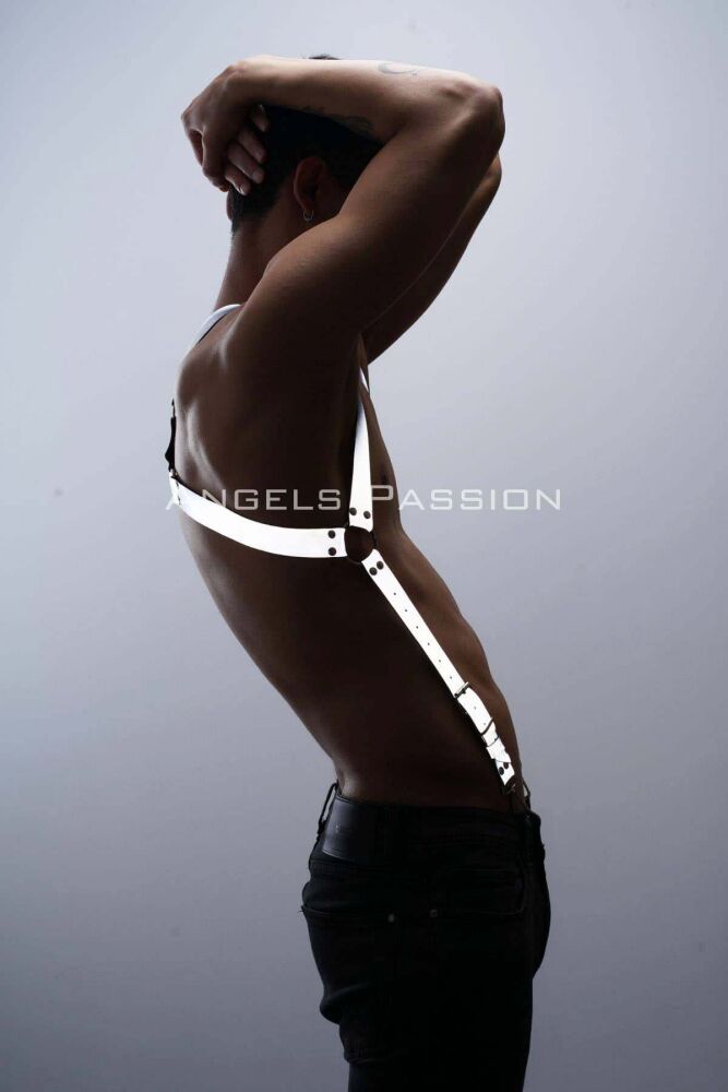 Reflective Glow in the Dark Chest Harness and Trouser Suspenders - 6
