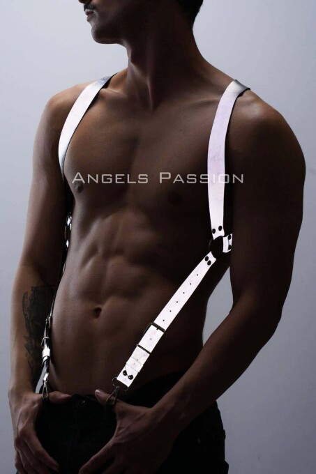 Reflective Glow in the Dark Chest Harness and Trouser Suspenders - 7