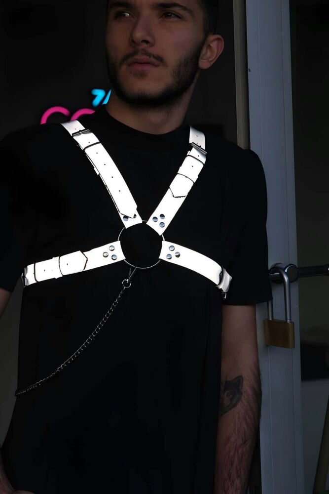 Reflective Glow in the Dark Men's Chest Belt - 4