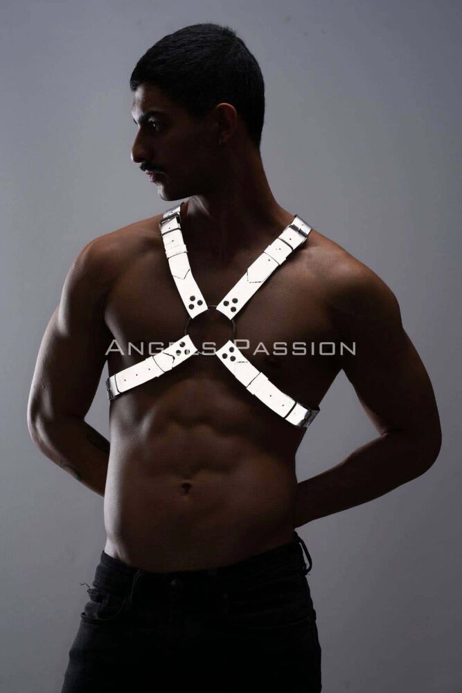 Reflective Glow in the Dark Men's Chest Harness for Party Accessories - 2