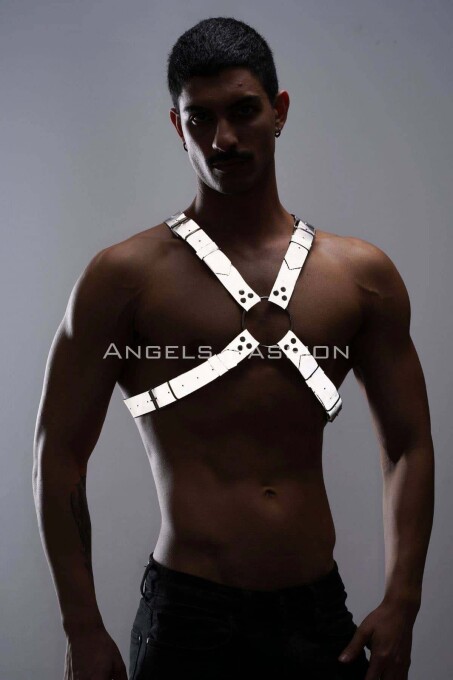 Reflective Glow in the Dark Men's Chest Harness for Party Accessories - 5