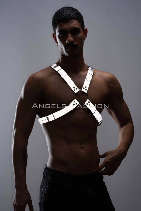 Reflective Glow in the Dark Men's Chest Harness for Party Accessories - 6