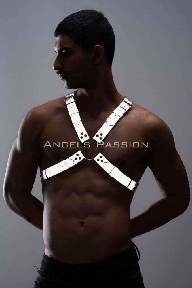 Reflective Glow in the Dark Men's Chest Harness for Party Accessories - 9