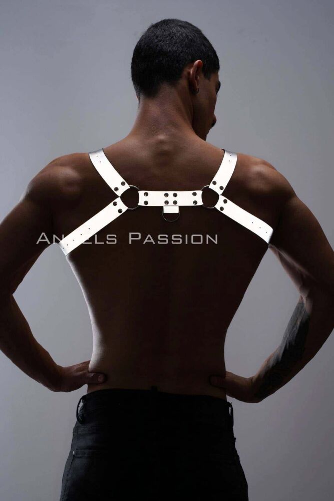 Reflective Glow in the Dark Men's Chest Harness for Partywear - 7