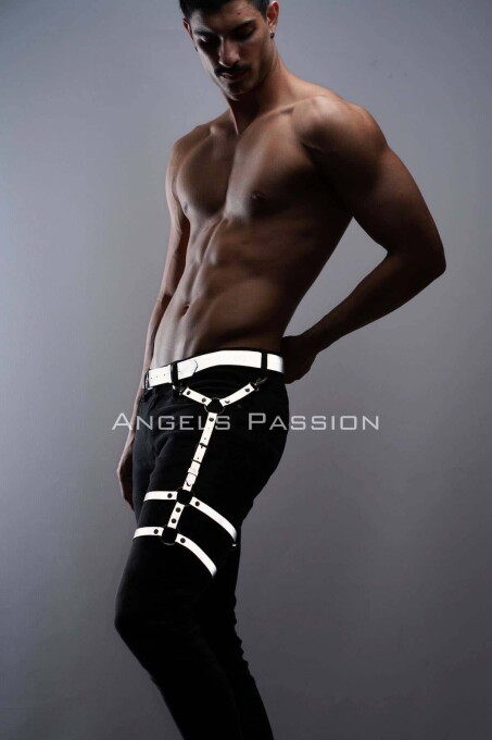 Reflective Glow in the Dark Men's Leg Belt for Party Accessories - 1