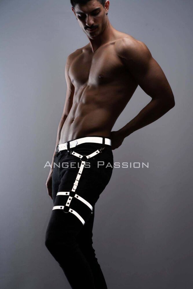 Reflective Glow in the Dark Men's Leg Belt for Party Accessories - 1