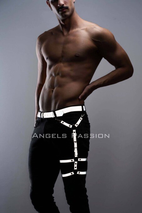 Reflective Glow in the Dark Men's Leg Belt for Party Accessories - 2