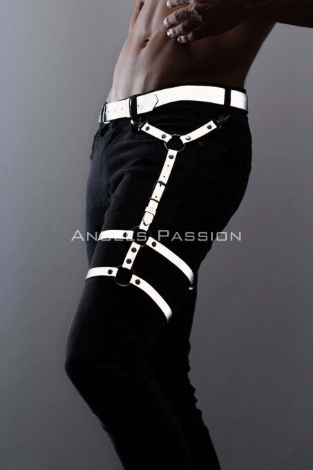 Reflective Glow in the Dark Men's Leg Belt for Party Accessories - 8