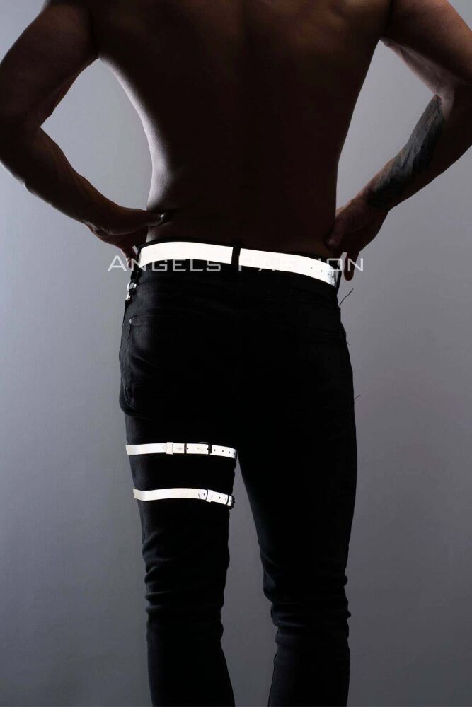 Reflective Glow in the Dark Men's Leg Belt for Party Accessories - 10