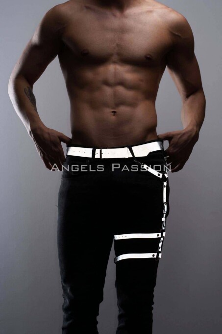 Reflective Glow in the Dark Men's Leg Belt for Party Accessories - 11