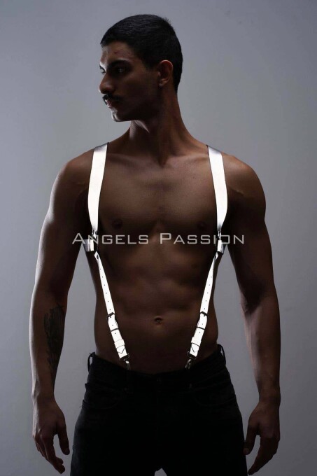 Reflective Glow in the Dark Men's Trouser Suspenders and Shoulder Belt - 7