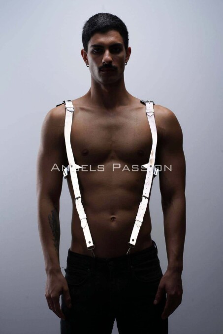Reflective Glow in the Dark Trousers Suspenders and Chest Harness - 2