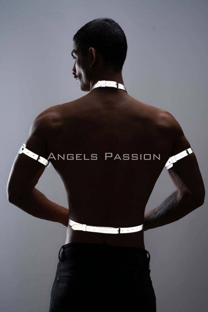 Reflective Men's Chest and Biceps Harness Set for Stylish Nightwear - 9