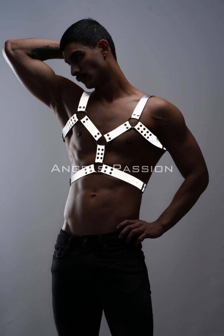 Reflective Men's Chest Harness for Dark Environments - 3