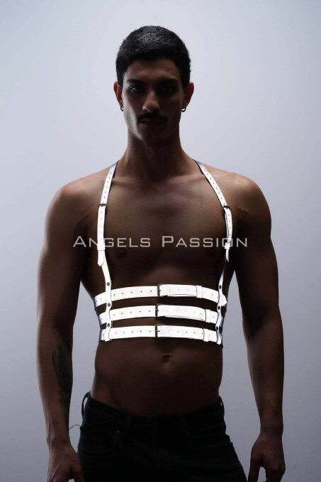 Reflective Men's Chest Harness for Parties - 2