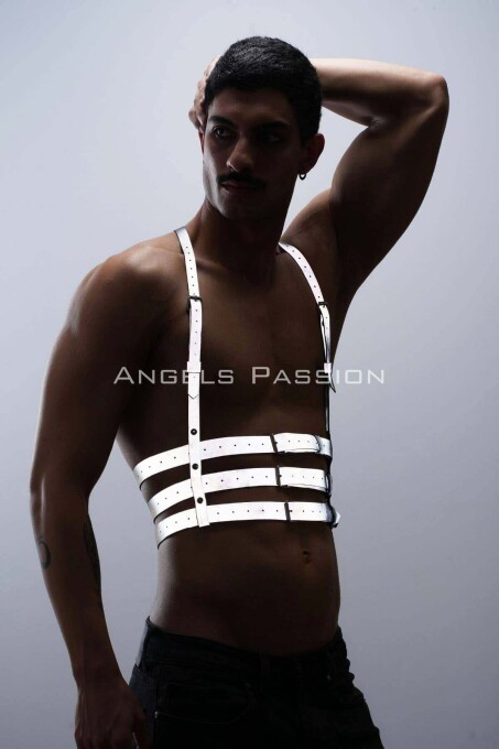 Reflective Men's Chest Harness for Parties - 5