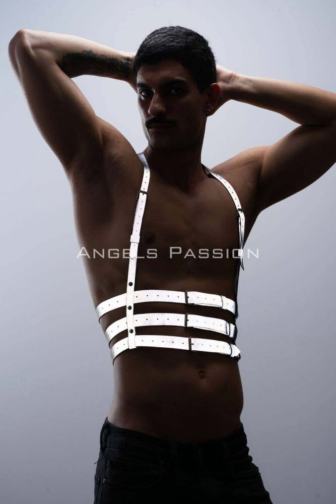 Reflective Men's Chest Harness for Parties - 6