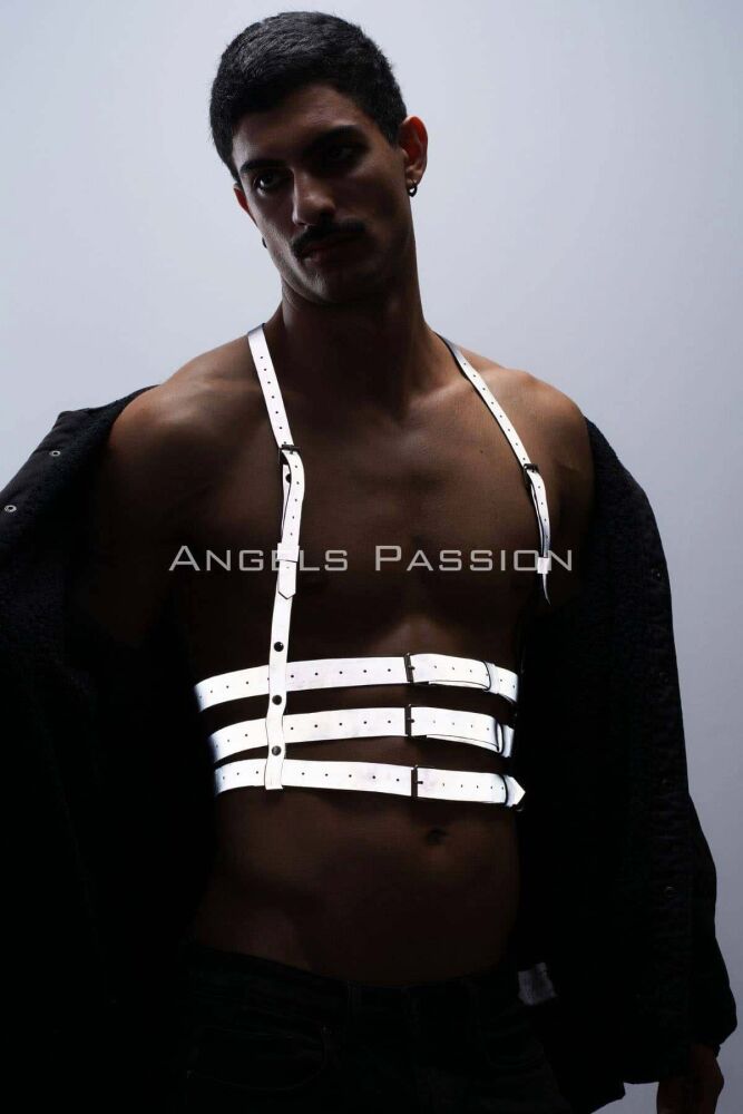 Reflective Men's Chest Harness for Parties - 8