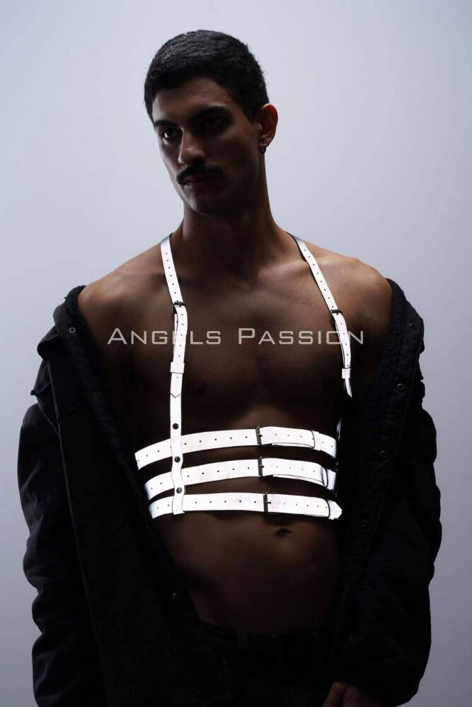 Reflective Men's Chest Harness for Parties - 9