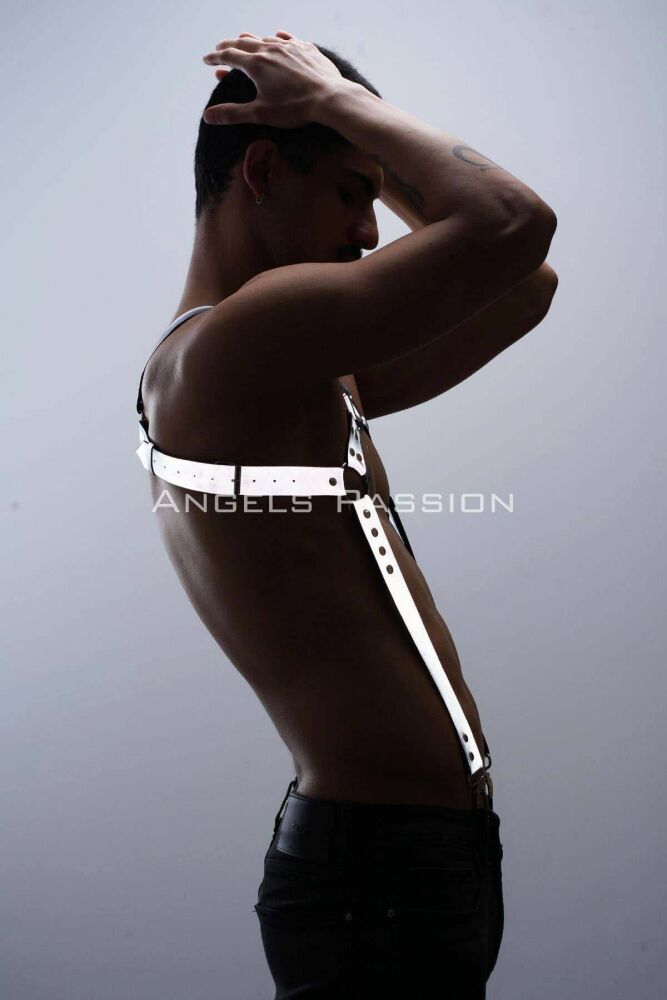 Reflective Men's Chest Harness with Suspenders - 4