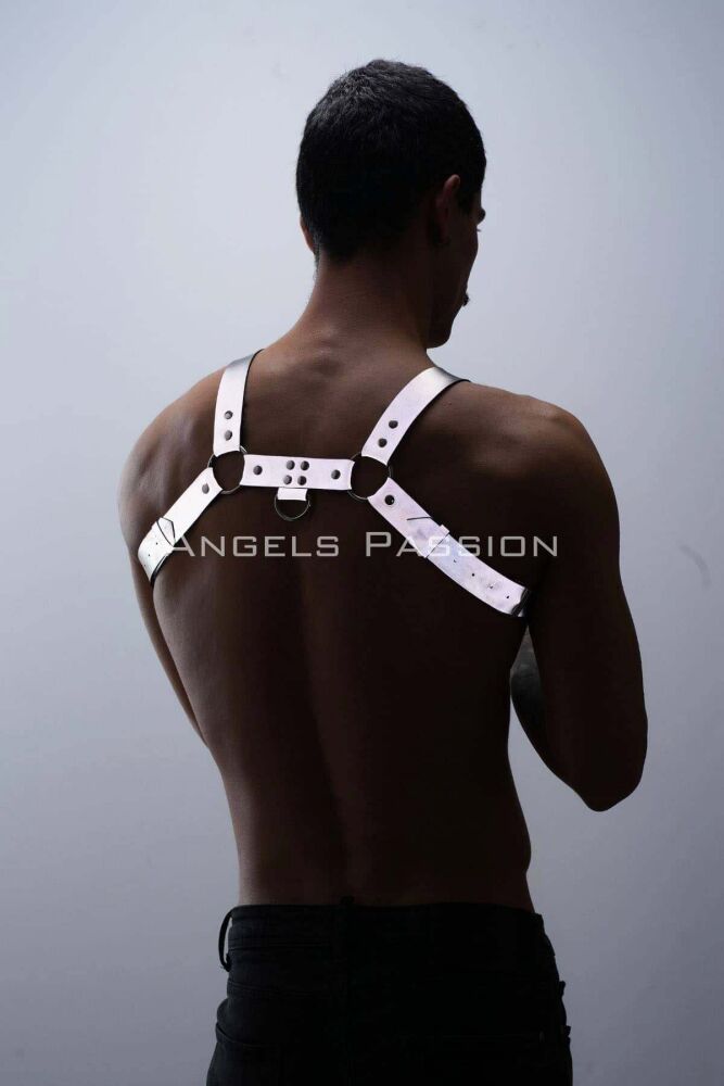 Reflective Men's Chest Harness with Suspenders - 6