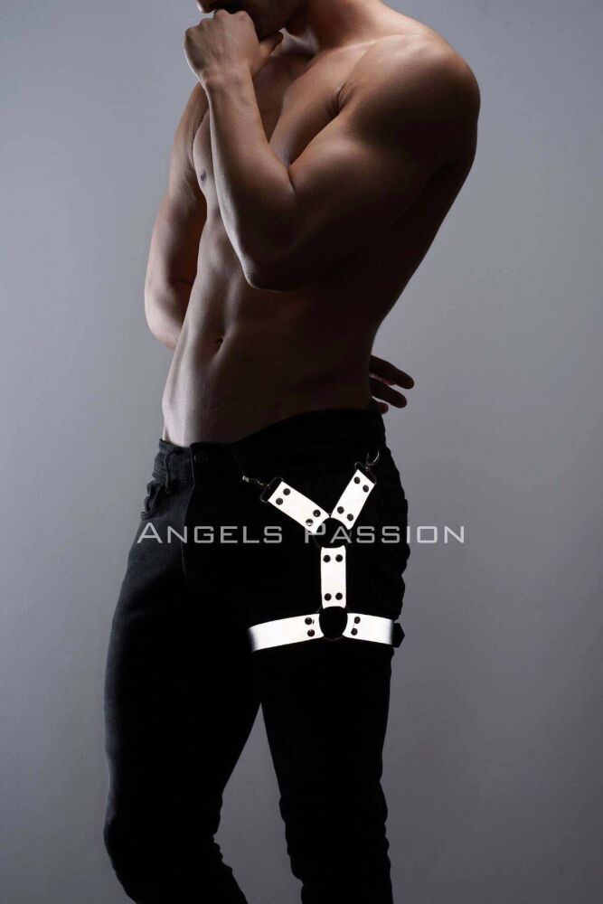 Reflective Men's Leg Harness, Stylish Party Accessory - 3