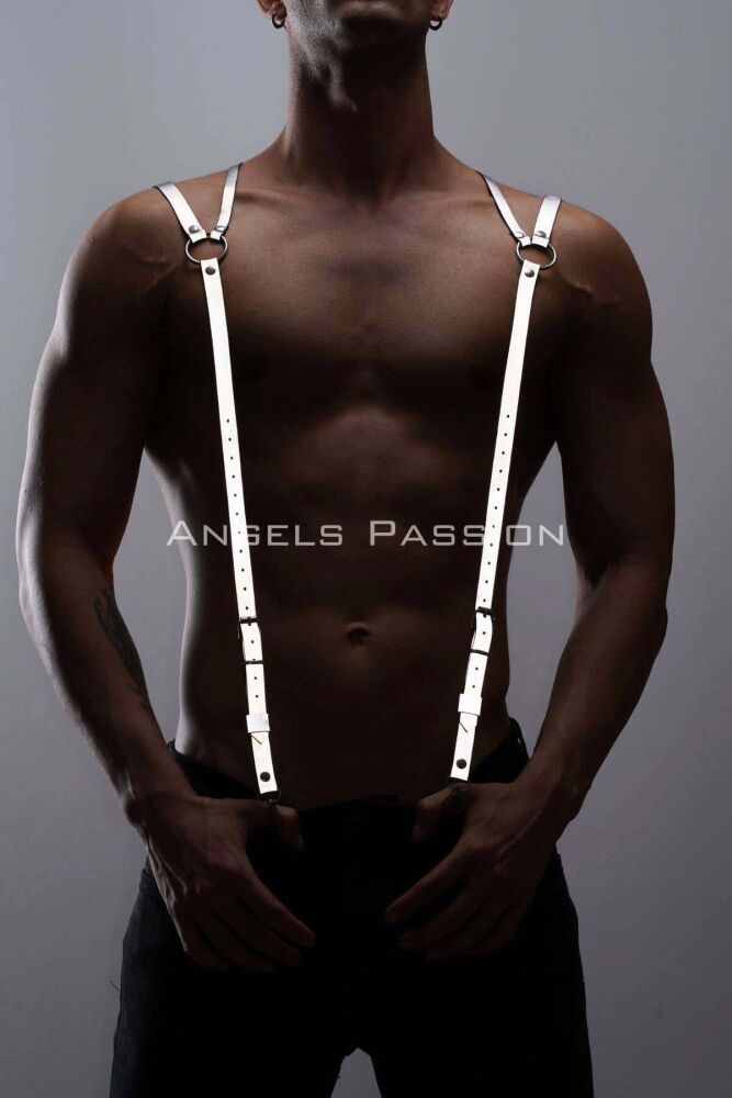 Reflective Men's Trouser Hanger and Shoulder Belt for Fashionable Nightwear - 1