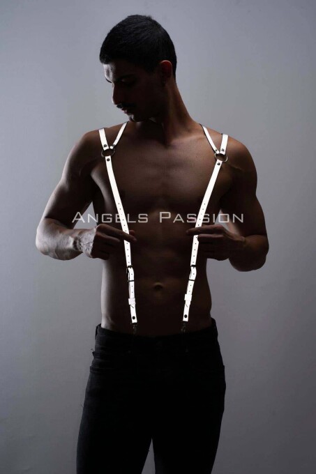 Reflective Men's Trouser Hanger and Shoulder Belt for Fashionable Nightwear - 2