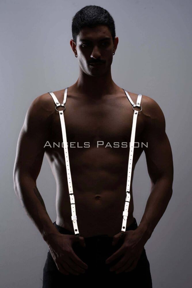 Reflective Men's Trouser Hanger and Shoulder Belt for Fashionable Nightwear - 4