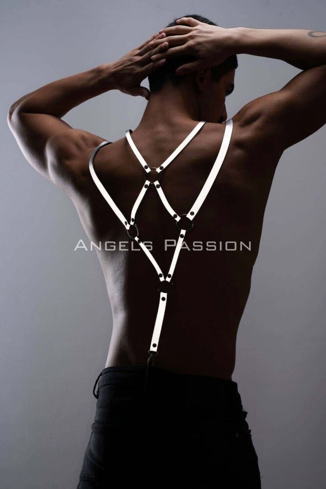 Reflective Men's Trouser Hanger and Shoulder Belt for Fashionable Nightwear - 6