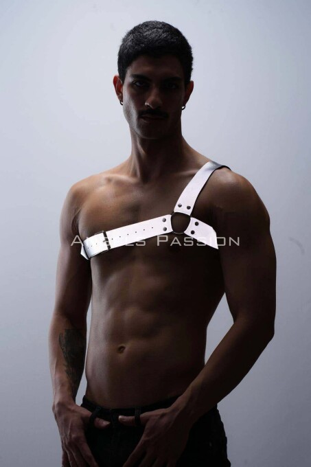 Reflective One-Shoulder Men's Chest Harness - 4