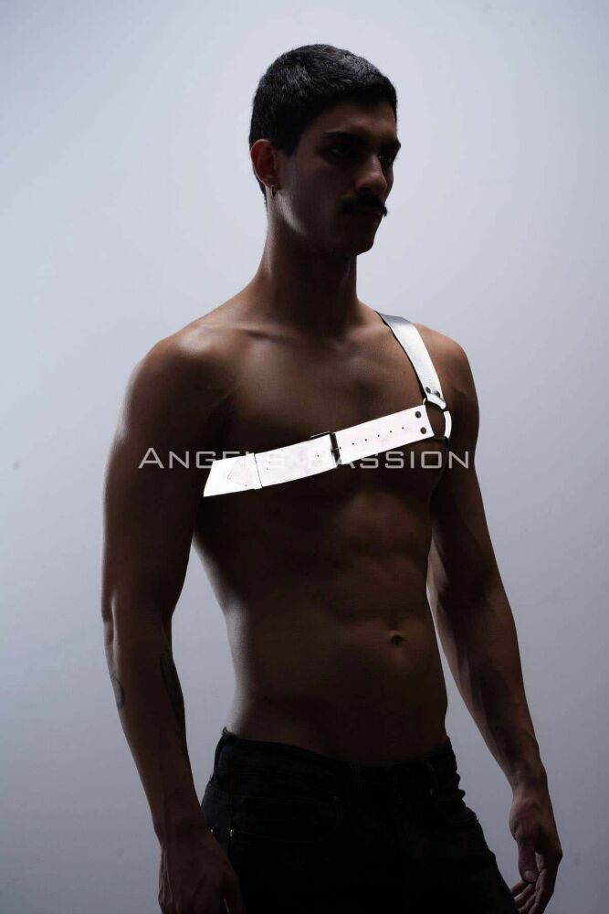 Reflective One-Shoulder Men's Chest Harness - 5