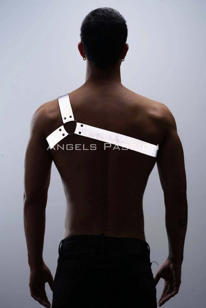 Reflective One-Shoulder Men's Chest Harness - 6