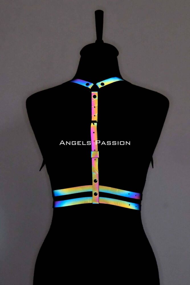 Renkli Reflektörlü Göğüs Harness, Karanlıkta Parlayan Göğüs Harness - APFT205 - 3