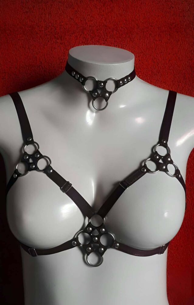 Sexy Rubber Bra Harness for Women's Underwear - 4