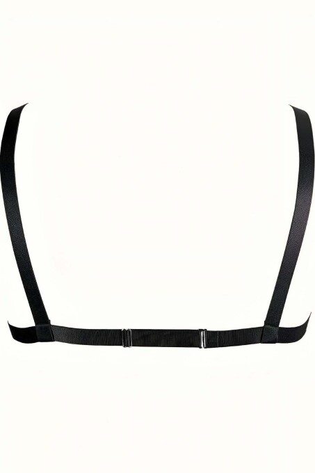 Rubber Chest Harness with Chain Detail - 2