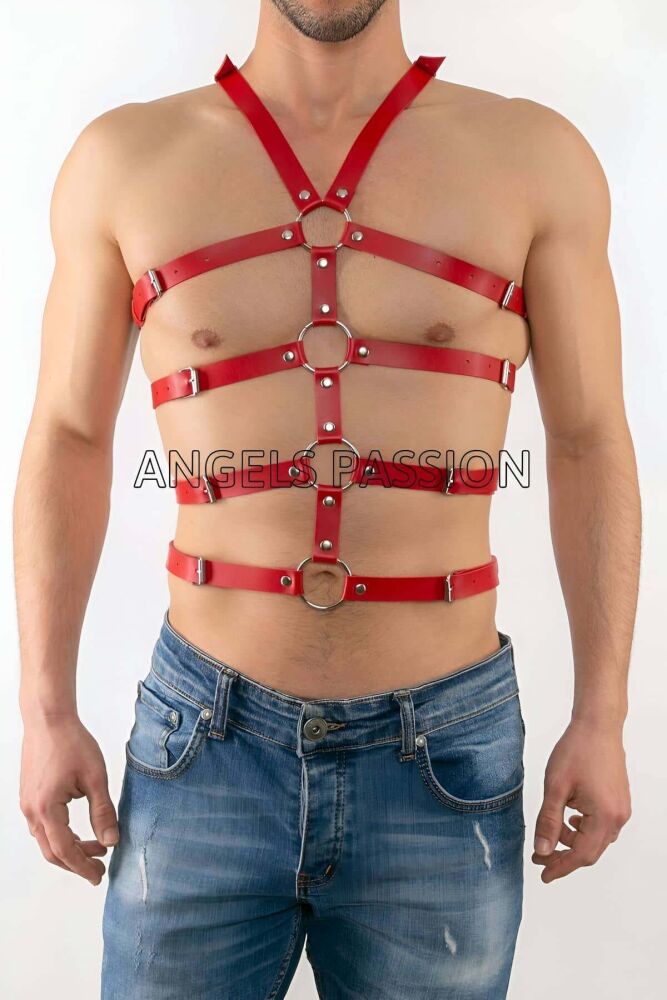 Sexy Leather Body Harness for Men - 1