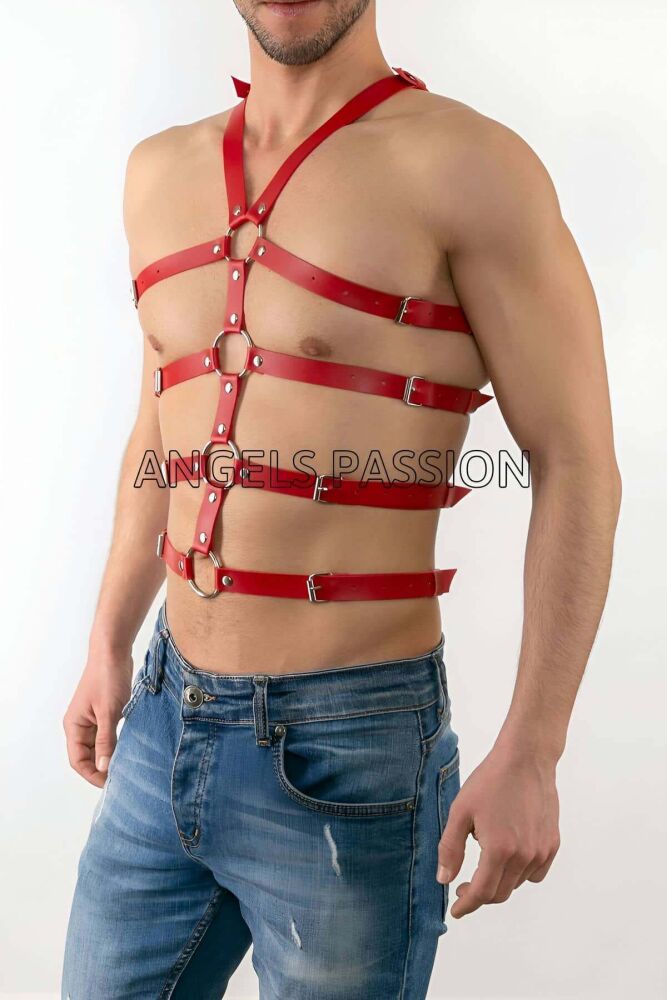 Sexy Leather Body Harness for Men - 3