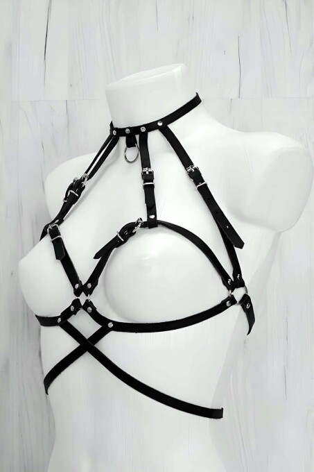 Sexy Leather Harness for Stylish Clothing - 2