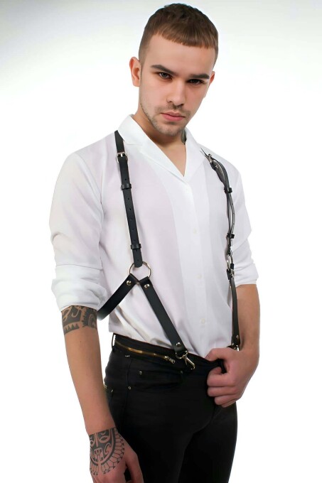 Sexy Leather Trouser Belt for Men - 1