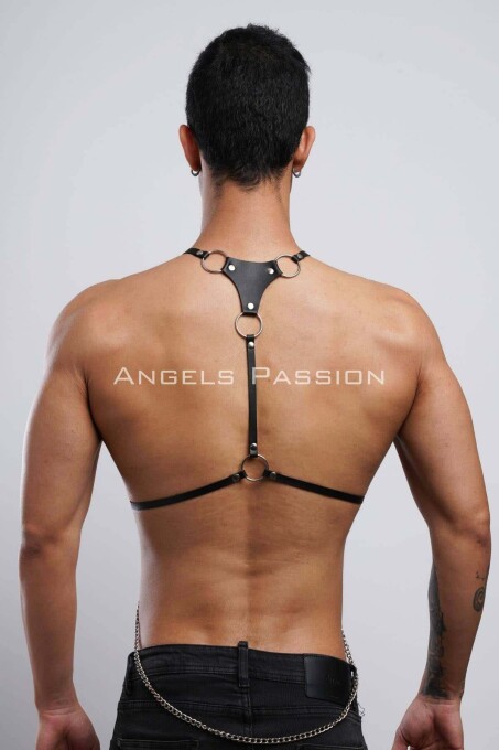 Sexy Men's Leather Shoulder Harness for Gay Underwear - 6