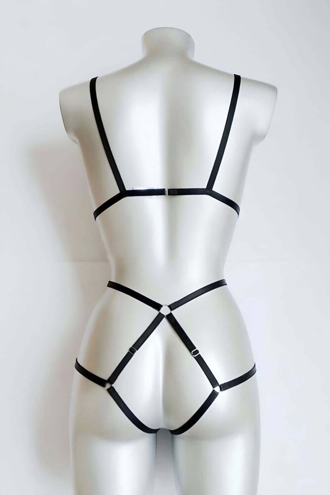 Sexy Rubber Body Harness for Women - 2