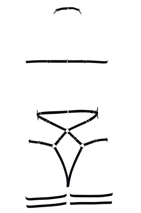 Sexy Rubber Body Harness Jewelry - 4