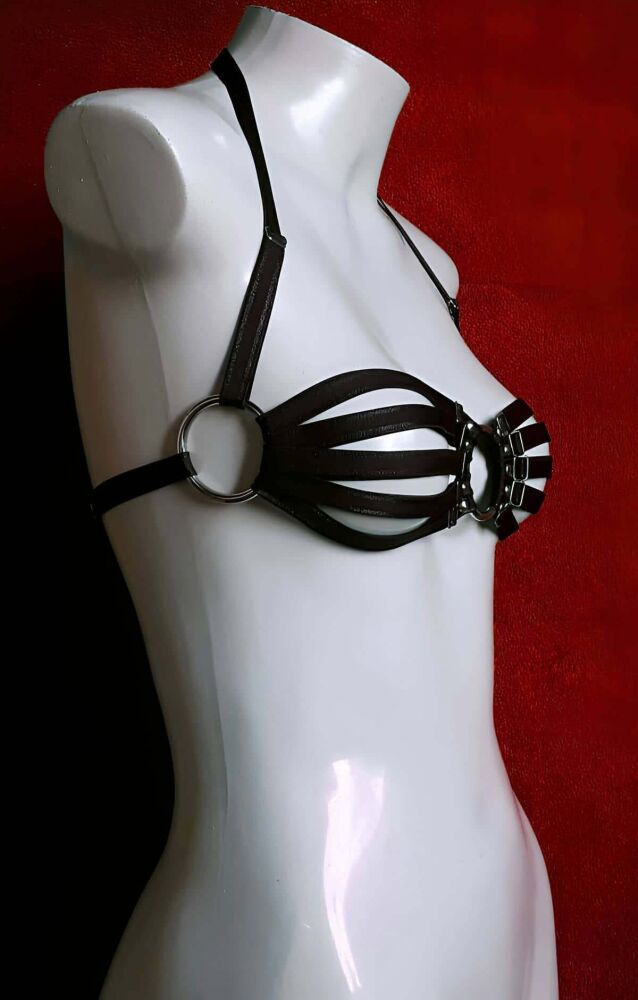 Sexy Rubber Bra Harness for Women's Underwear - 5